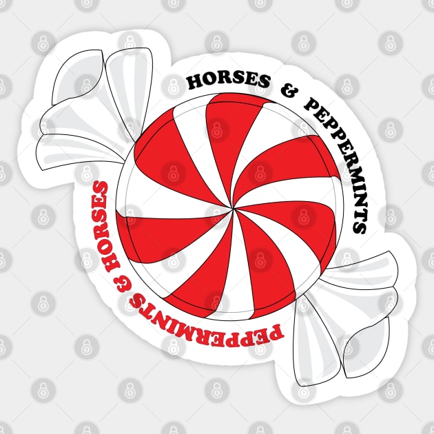 Peppermints and Horses Sticker by DickinsonDesign